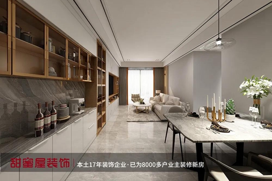 实景案例 | 108㎡极简风 无主灯客厅电视背景墙让人心动，过道光源这样做很惊艳！